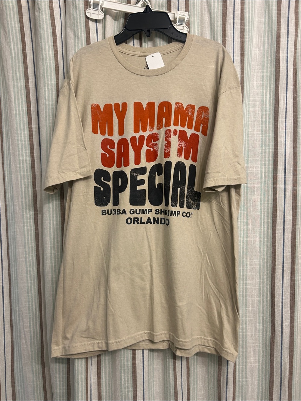 Bubba Gump Beige Graphic Tee – 'My Mama Says I'm Special'